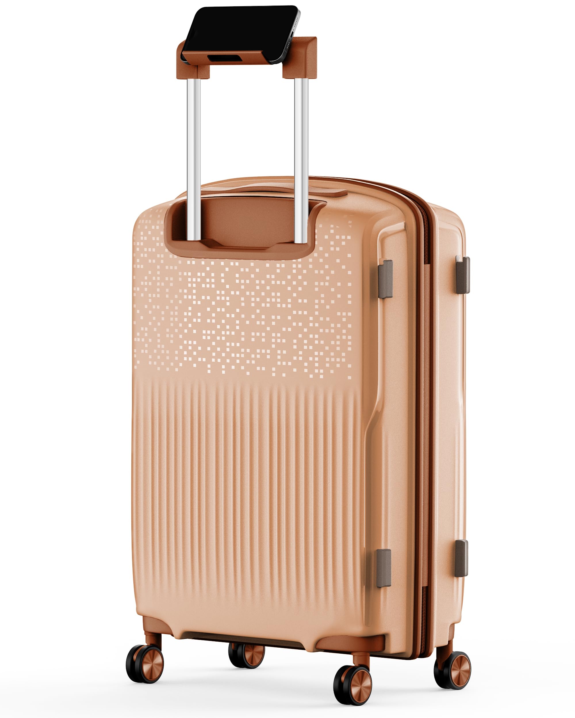 Maleta rígida Ligera de Viaje y Juego de Maletas – Maleta con candado TSA, 4 Ruedas Dobles giratorias, Mango telescópico de Aluminio y Cremallera Doble, Estuche de Belleza, Equipaje de Mano y