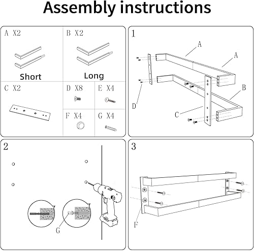 Miniatura 6 de Toallero doble, toallero de 24 pulgadas para baño montado en la pared, toallero de acero inoxidable, toallero doble para toallero para pared,