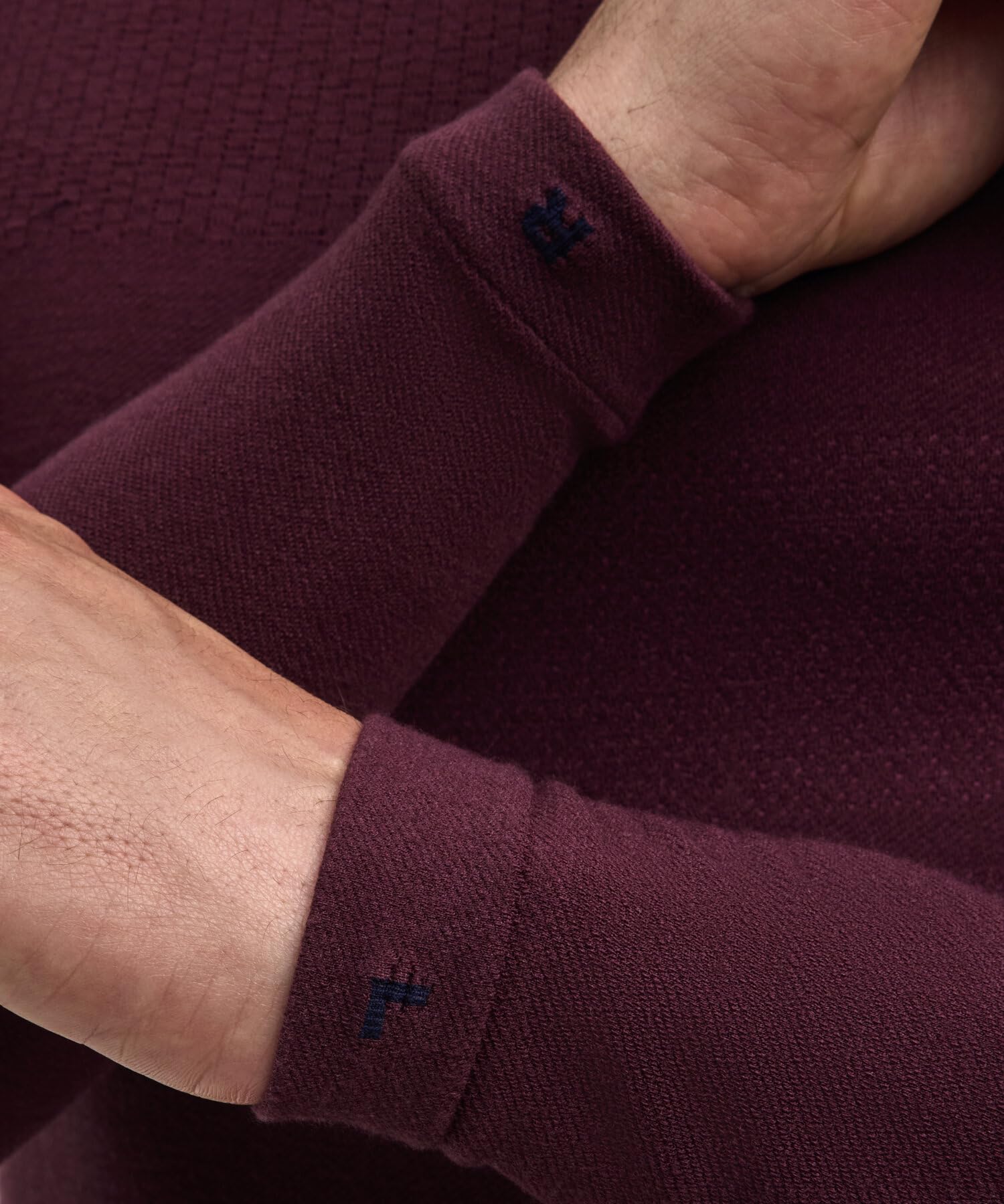 FALKE Mężczyźni Warstwa podstawowa (góra) Wool-Tech Protective M L/s Sh wełna materiał funkcjonalny szybkoschnące ciepłe 1 Sztuka, Czerwony Barolo 8526, XL