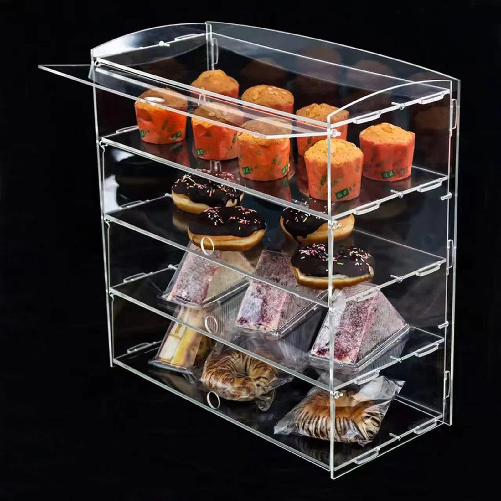 Acrílico Estante Expositor Estante para Pasteles Soporte Multipropósito para Cupcakes Organizador de Cosméticos Diseño de Múltiples Y Fácil Mont, 3 Niveles