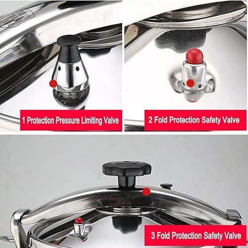 Miniatura 3 de Olla a presión comercial a prueba de explosiones de 26L de gran capacidad de acero inoxidable 304 olla de cocina de alta presión para restaurante