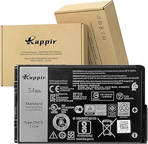 Kappir J7HTX Laptop Battery (7.6V 34Wh 4342mAh), Replacement for Dell Latitude 7202 7212 7220 Rugged Extreme Tablet Series Notebook 02JT7D 7XNTR FH8RW