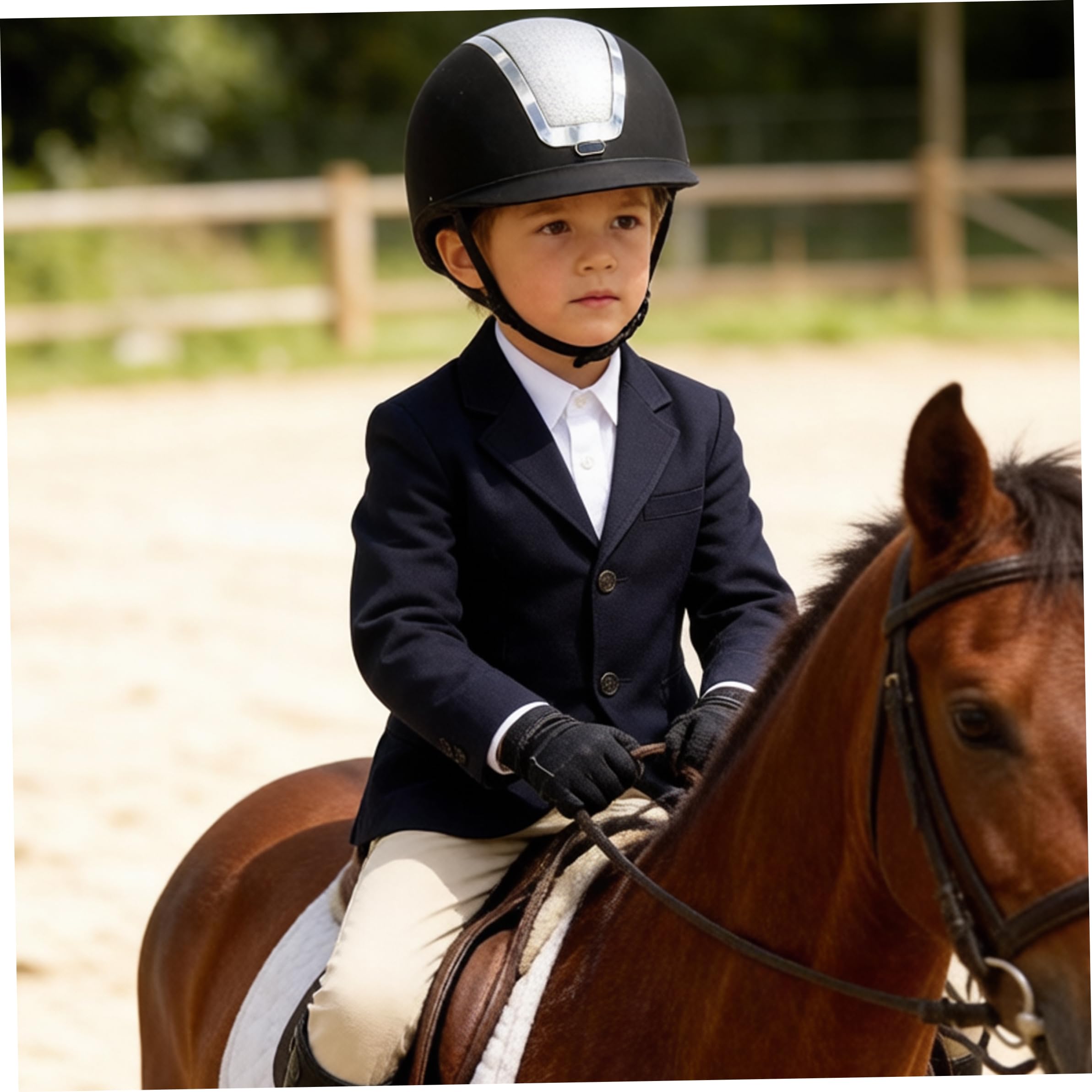 Casco para Montar a Caballo, Casco para Montar a Caballo para niños Resistente Impactos para Entrenamiento al Aire Libre, Negro Mate, Ajuste Ajustable de 48-52 cm