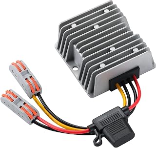 DC 9V-32V to 12V10A Voltage Converter, 24V Step Down to 12V 120W Buck With Safety Fuse and Clamps, Voltage Regulator, Power Supply Adapter, Truck Step-Down Volt