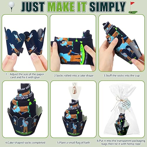 Miniatura 5 de Berlune 20 calcetines de cupcakes a granel para mujeres y hombres, regalo de Navidad, regalos de cumpleaños para madres, Colorido, Talla única