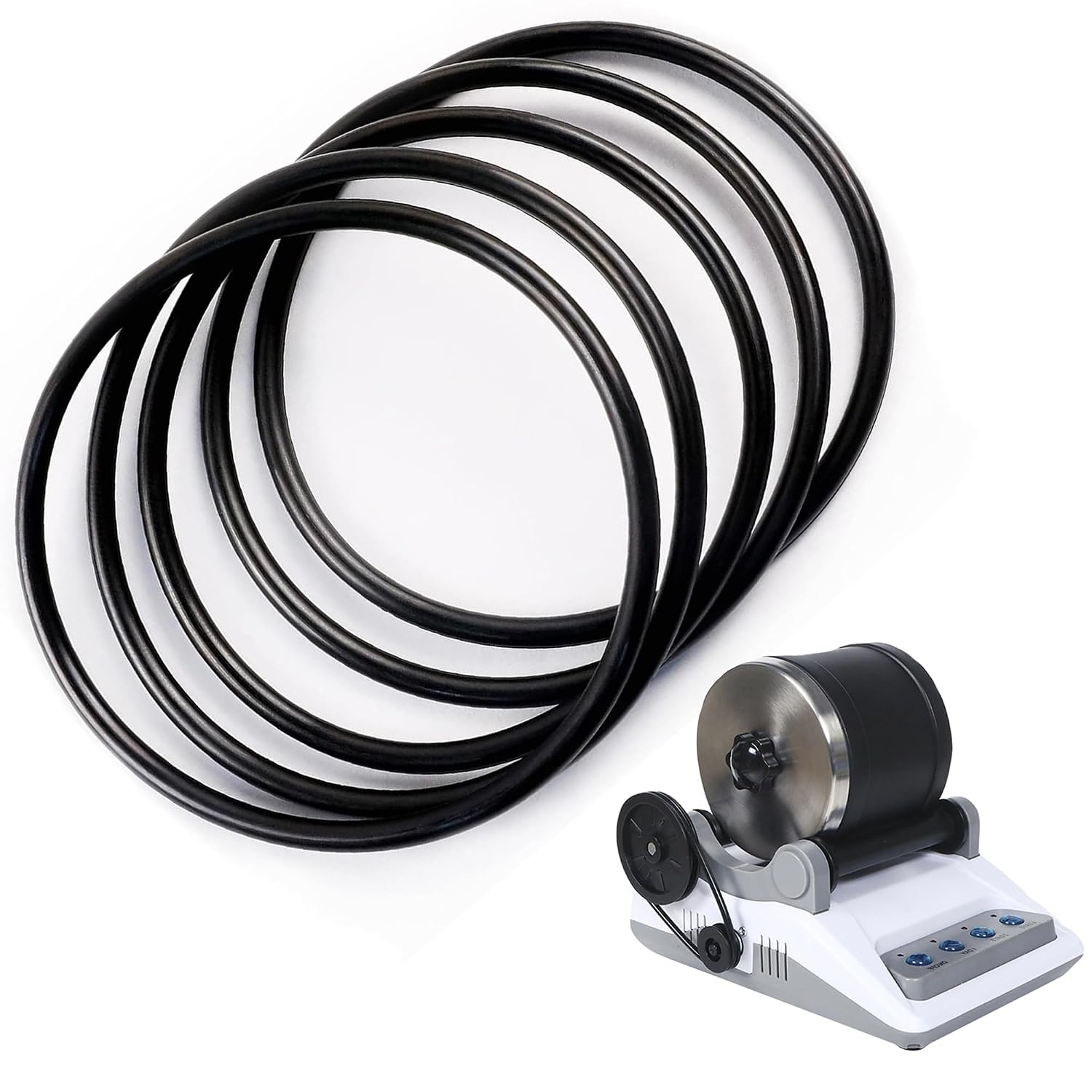 5 Packs Rock Tumbler Belts, Replacement Belt Set,78 * 4mm