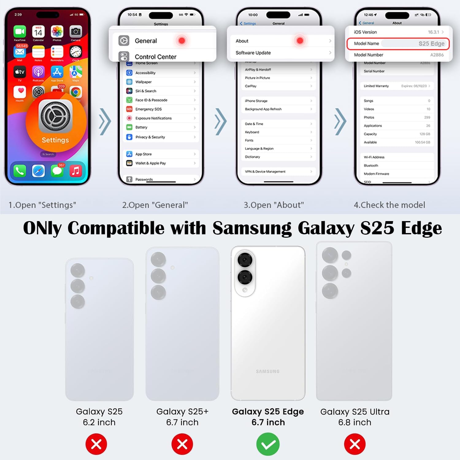 Tnarru Designed for Samsung Galaxy S25 Edge Case with Ring Stand, Support Magnetic Car Mount Rotating Finger Holder Soft TPU Cover Plating Edge Slim Phone Case for Samsung Galaxy S25 Edge Green - Image 8