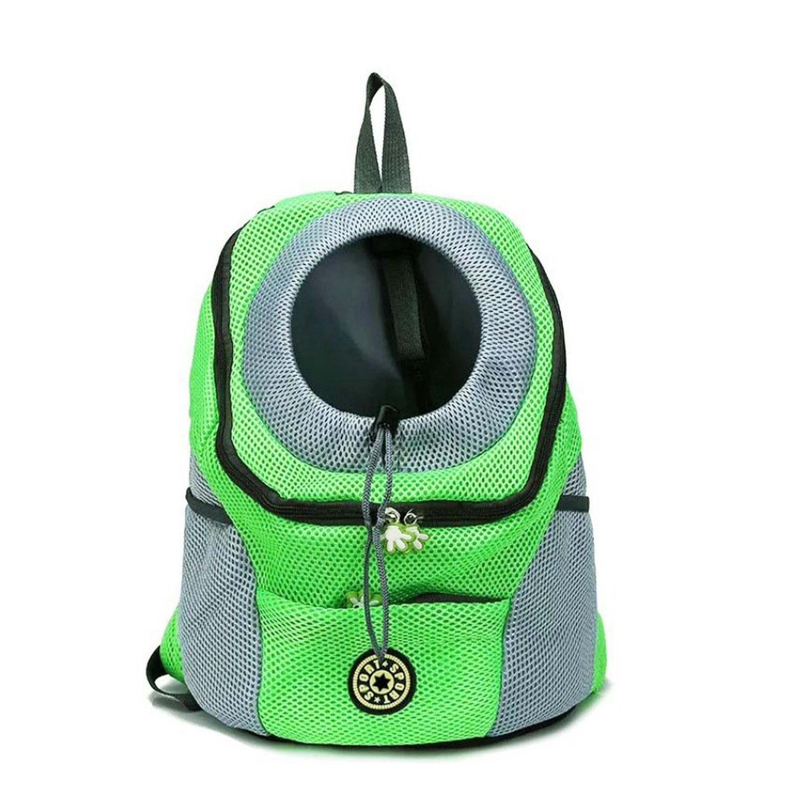 Sac à dos de transport chat et grand chien L vert clair respirant