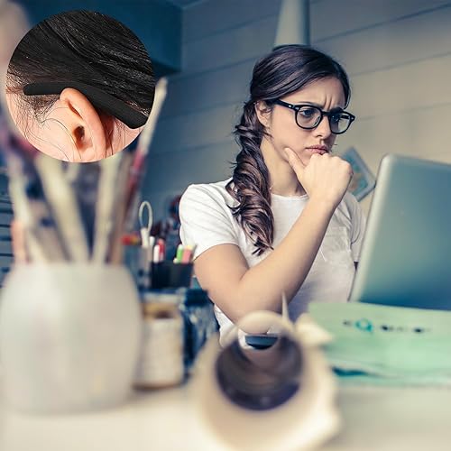 Miniatura 6 de Booge 2 pares antideslizantes de tela suave para tejer, lentes de templo, retenedores de manga