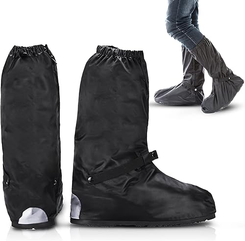 benoo Rain Shoe Covers Water Resistant Waterproof Shoe Covers for Rain Boot Shoes Cover Slip On Silicone Rubber Boots Unisex