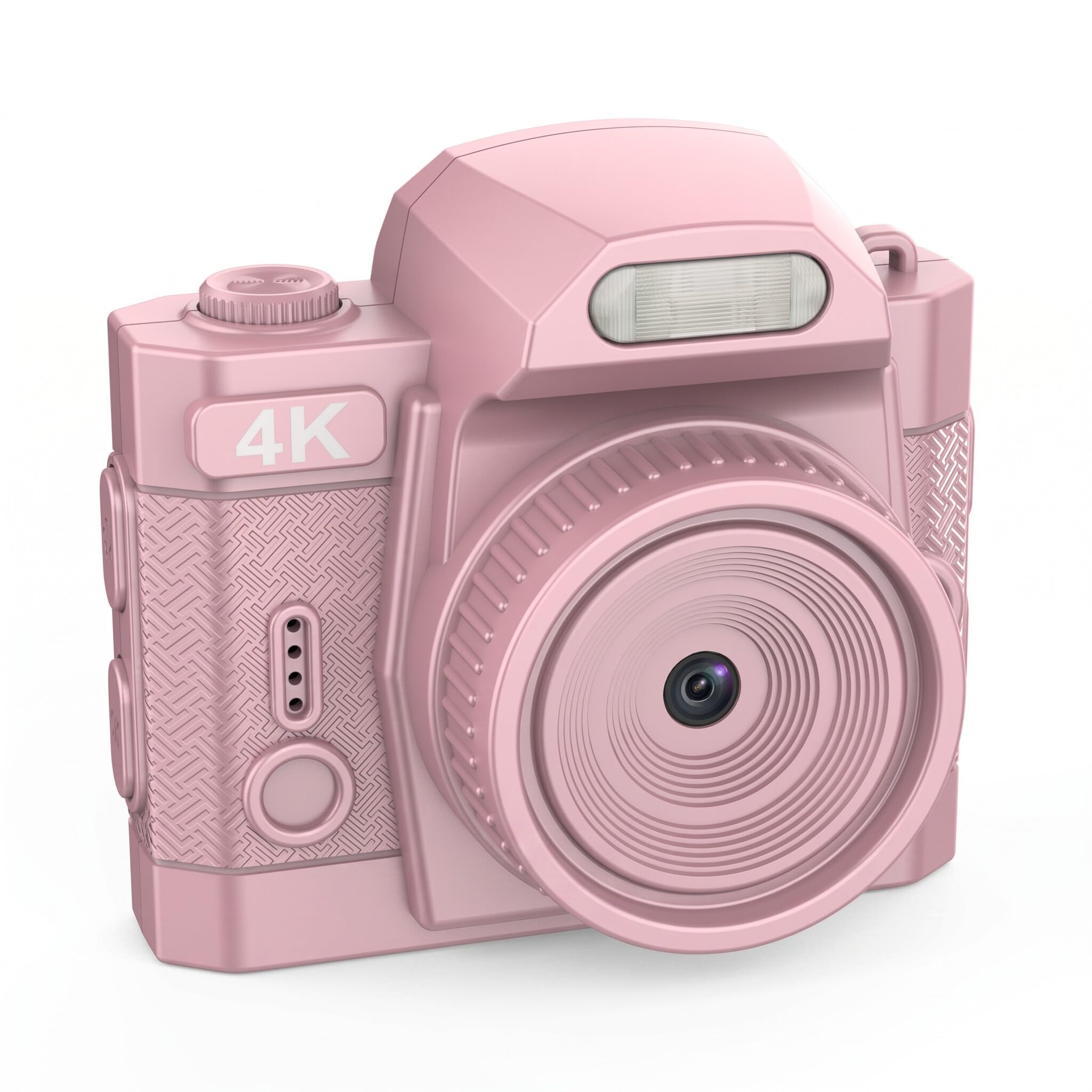 Bewinner Mini Keychain Camera, 4K UHD Video Recorder, 64MP Retro Digital Camera Built in 19 Filter Effects, Vintage Compact Micro Cameras for Travel Recording (Roseate)-image-35