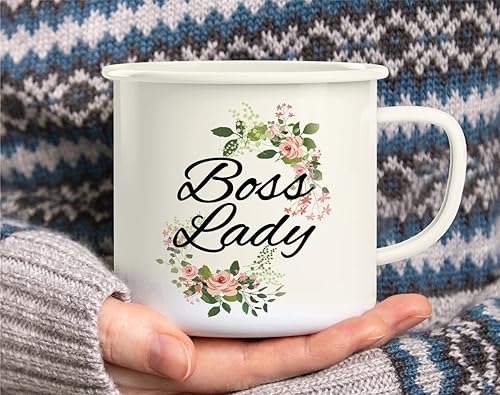 Miniatura 6 de Retreez Boss Lady - Taza de café esmaltada de acero inoxidable de 16 onzas para campamento, fogata, divertido humor, sarcasmo, regalos de cumpleaños