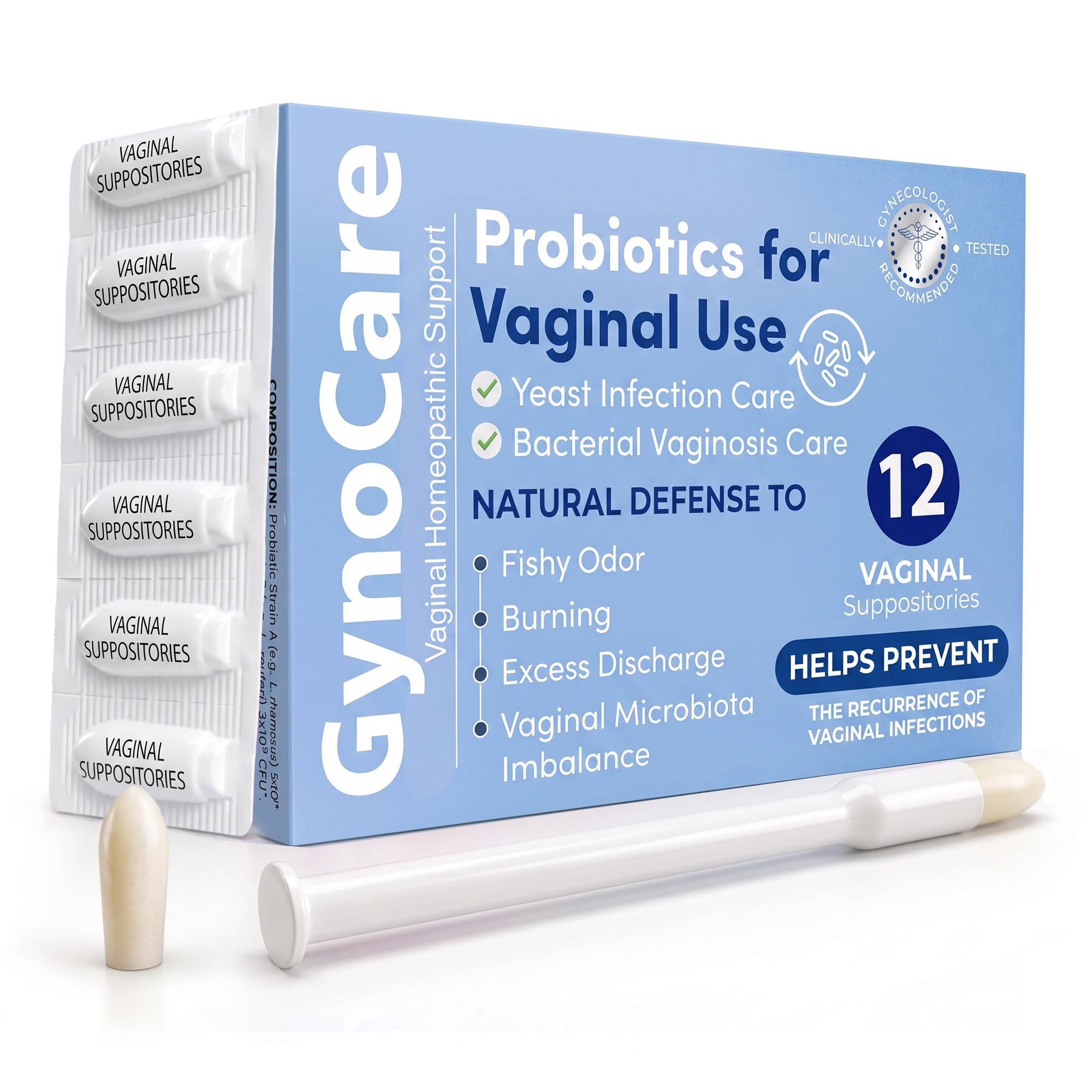 Vaginal Probiotics Suppositories for Women Boric Acid for Odor &amp; Burning