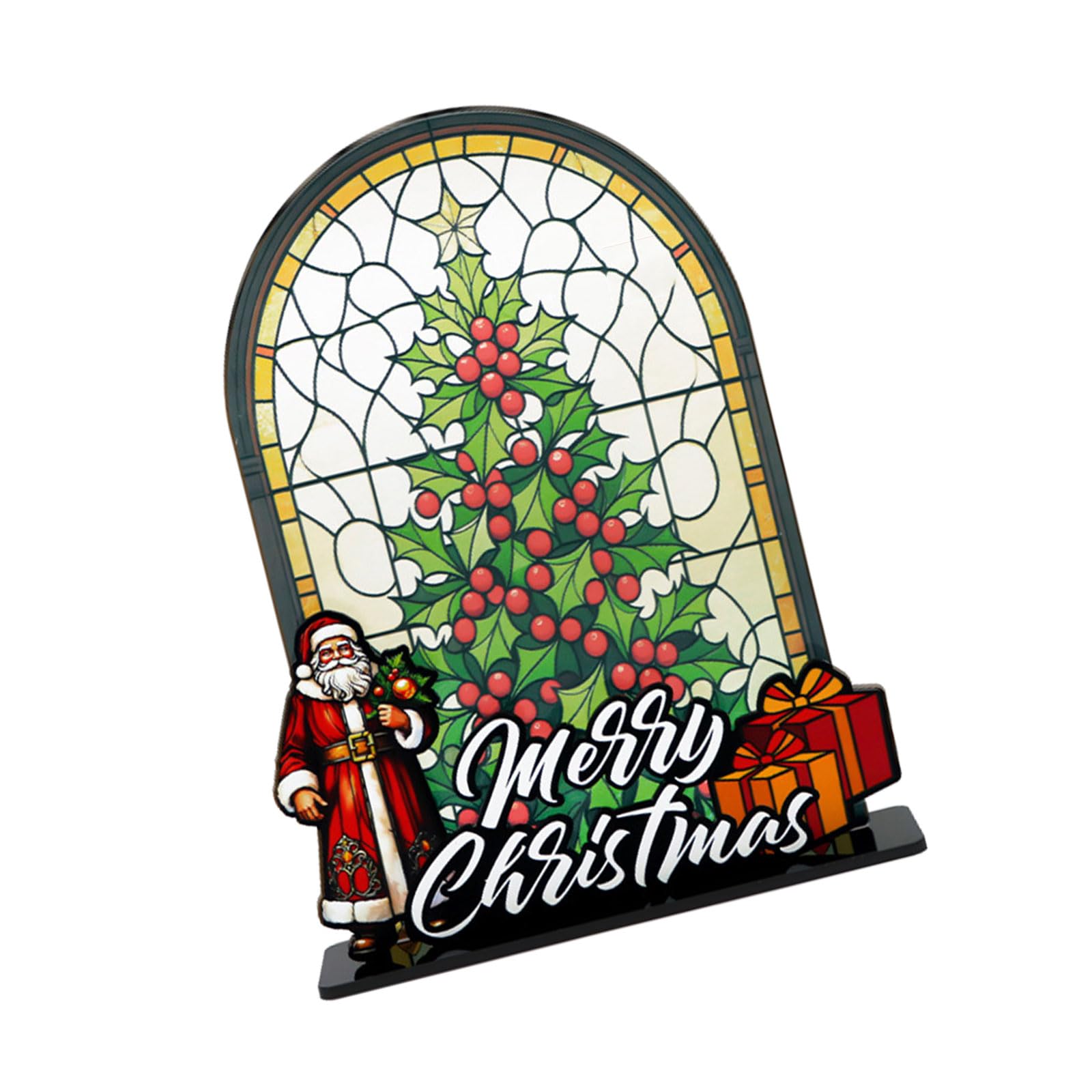 Xagmodshn C Entryway Hristmas Table Decor Acryli Freestanding Holiday Accent For Desk Shelf Abinet Mantel Small Space Styling Hristmas Tabletop Decor Acryli Holiday Desk Decoration Freestanding Shelf Accent