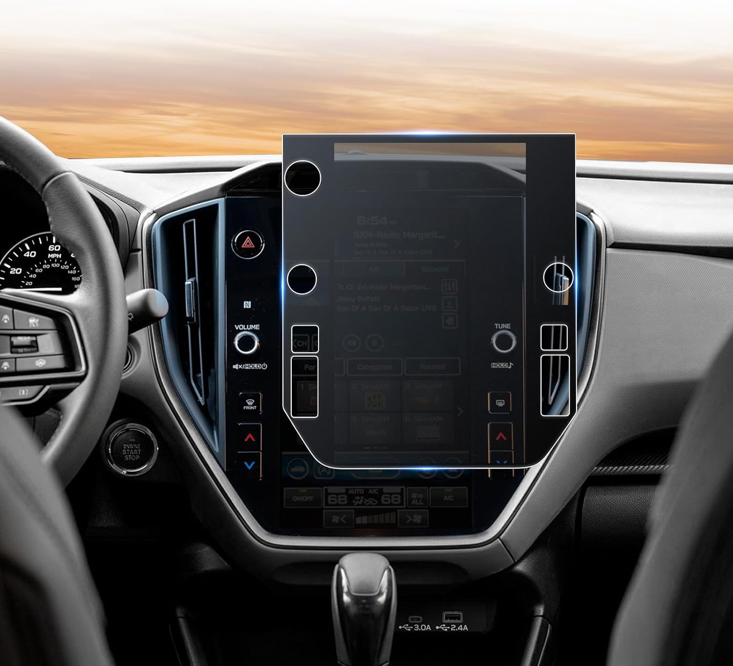 CDEFG Matte Anti Glare for 2025 Subaru Forester Screen Protector, 11.6 Inch Touchscreen, 2025 Forester (Premium, Sport, Limited, Touring) Accessories Matte Tempered Glass Subaru Forester 11.6 Inch Matte Anti Glare