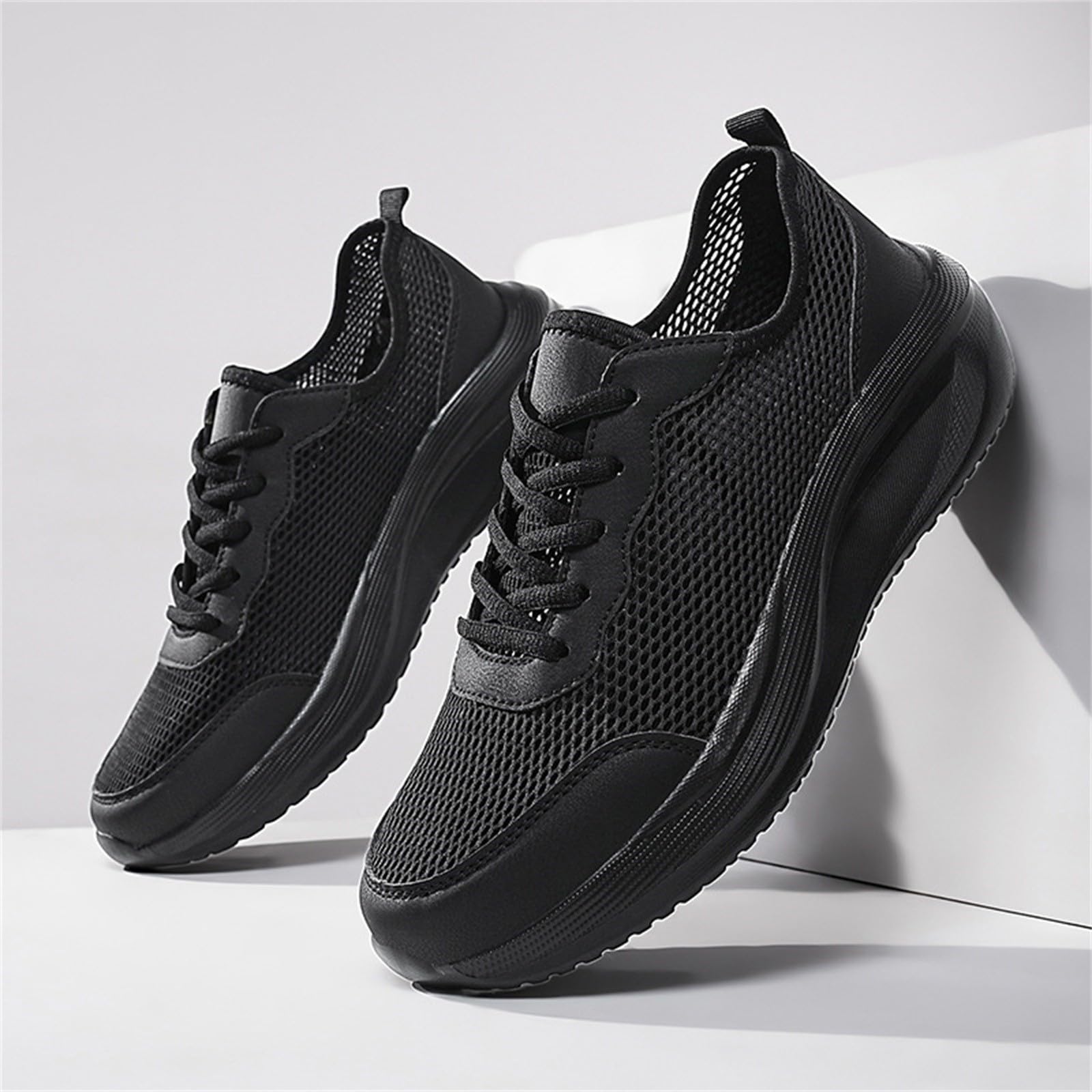 Hallenschuhe Herren 39-48 Breiter Fuß Fitnessschuhe Herren Leichtgewichts Sneaker Einfarbige Sportschuhe Leichtgewichts Joggingschuhe Modische Turnschuhe Atmungsaktive Walkingschuhe