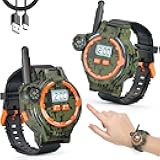 Rechargeable Walkie Talkies for Kids Radio Walky Talky with Flashlight Children Outdoor Game Interphone Gifts for Boy and Girl (2 Pieces)