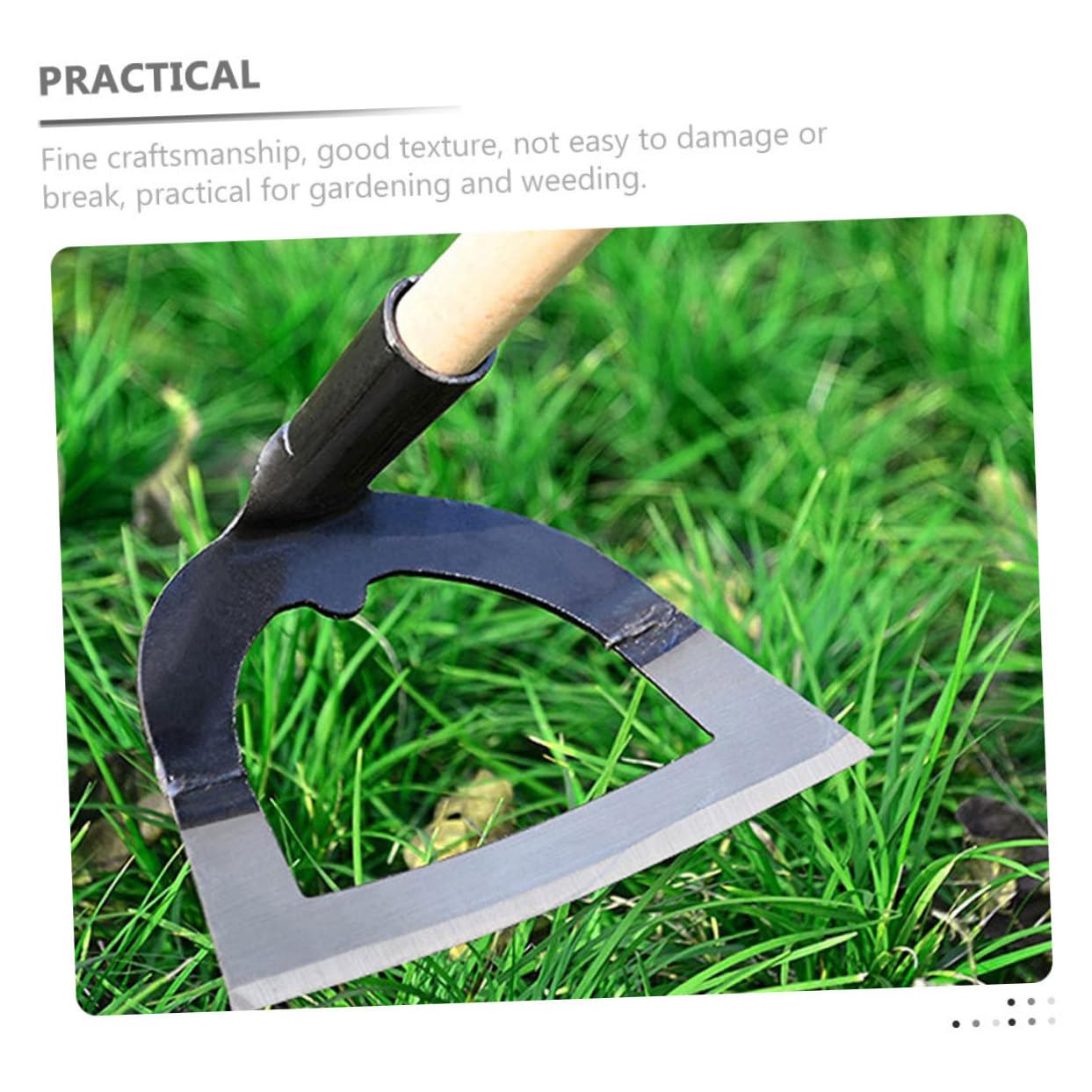 Mikikit Herramienta de Jardinería Resistente Inoxidable con Diseño para Deshierbe y Herramienta Manual Multifunción para y