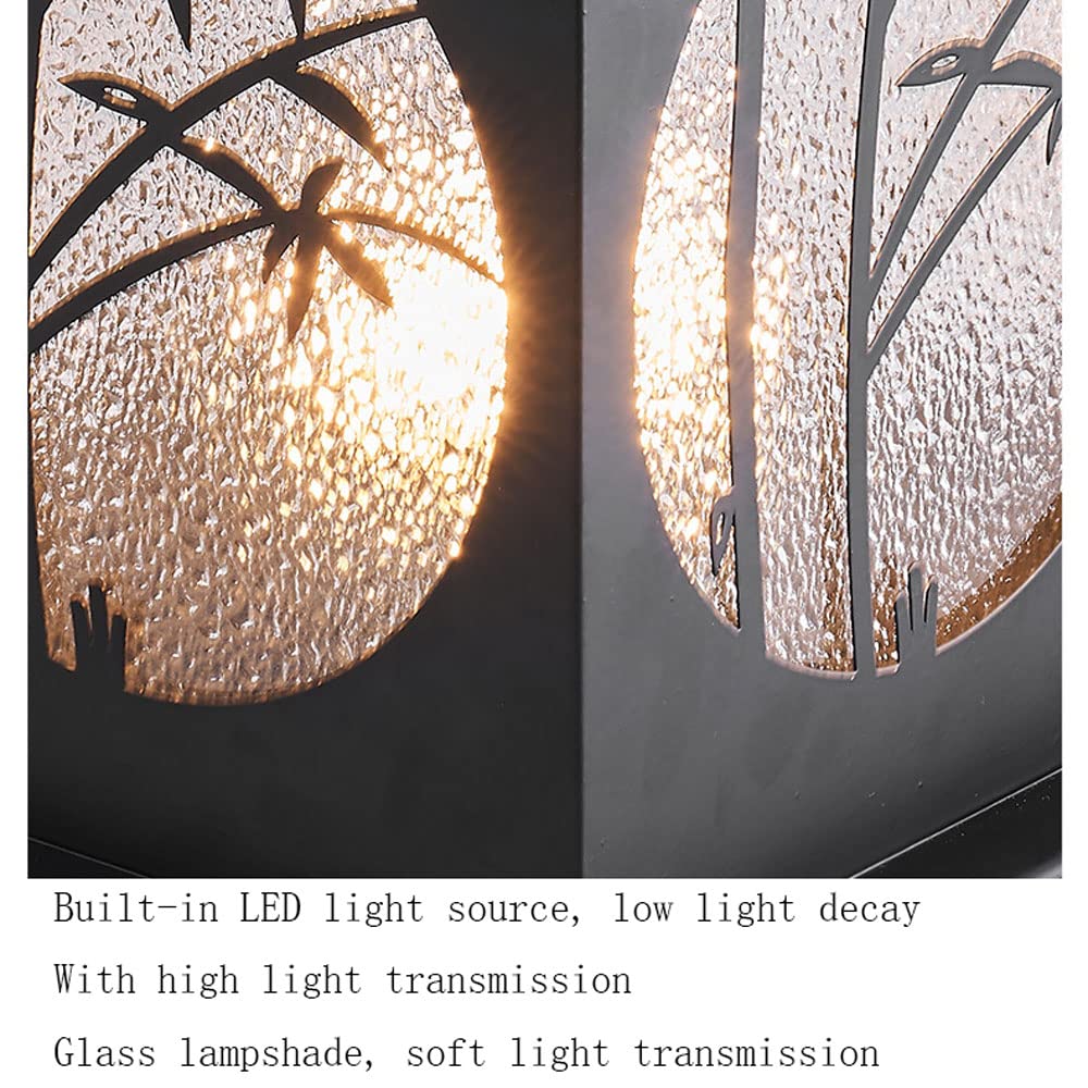 Giardino E27 Base Decorazione Stigma Lanterna, Patio Prato Esterno Impermeabile Lampade A Colonna Apparecchio, Giardino Cancello Colonna Paesaggio Illuminazione Luce, per Villa, Luci