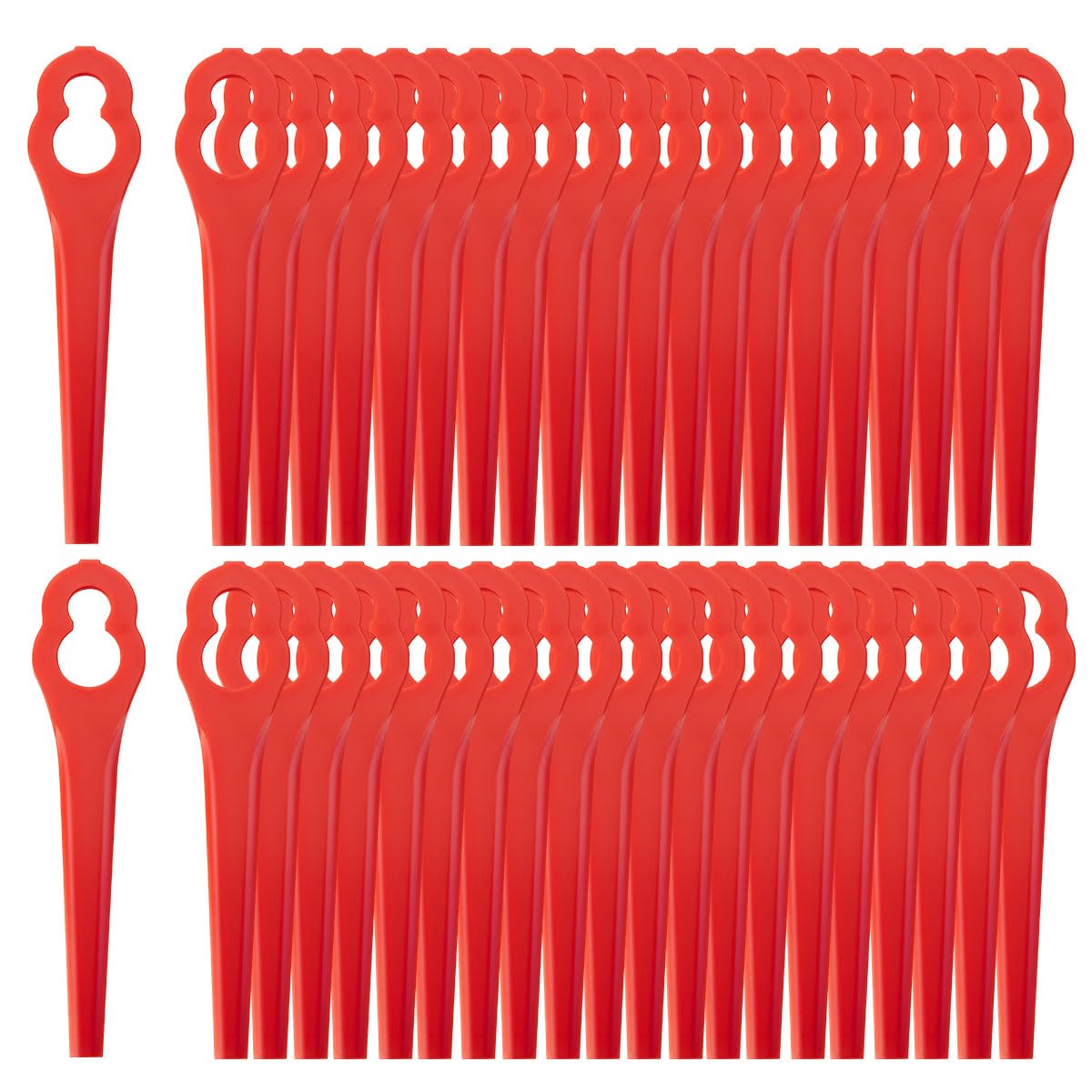 Pack of 100 Nylon Blade Set Compatible with Einhell BG-CT 18 Li, RG-CT 18 Li, GE-CT 18 Li, Plastic Blade PA6 Compatible with Einhell Grass Trimmer