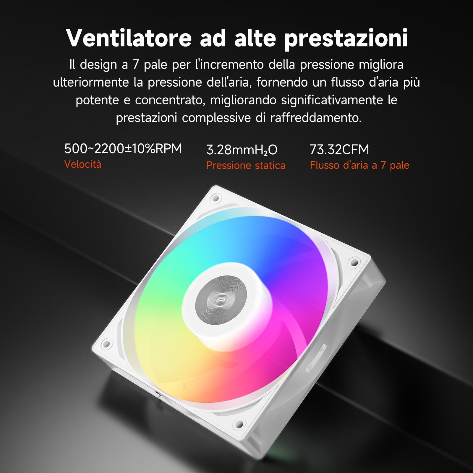 PCCOOLER Dissipatore d'aria per CPU, 5 x 6 mm, ventola ARGB da 73,3 CFM, compatibile con Intel LGA115X/1200/1700/1851 e AMD AM4/AM5 (RT500 TC ARGB BK)