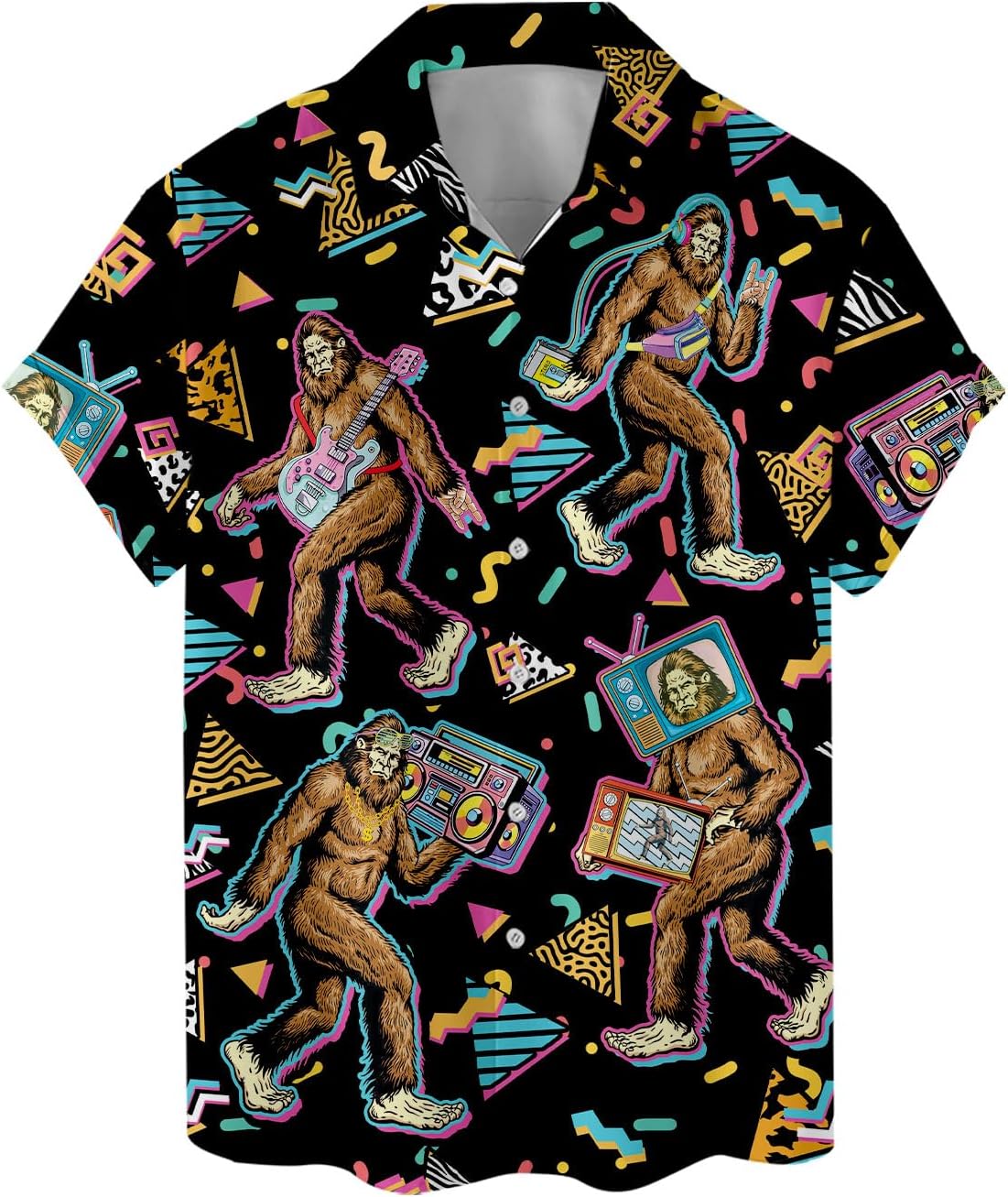 Funny Colorful Hawaiian Shirt for Men Mens Casual Animals Mens Hawaiian Shirts Short Sleeve Button Down Shirt Men