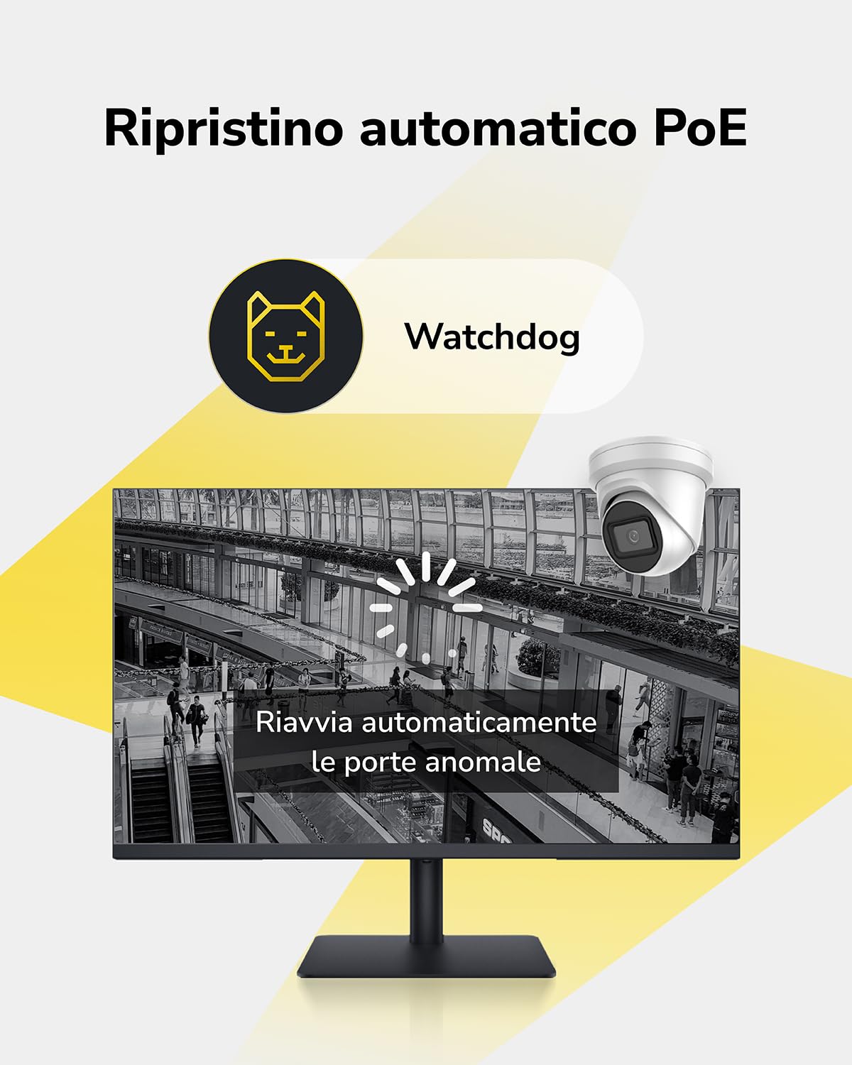 Cudy GS1005P Switch Ethernet Gigabit 5 Porte Poe+ 60W, 4 Porte 10/100/1000Mbps Poe+, Switch Unmanaged, No Alimentazione Aggiuntiva, 802.3af/at