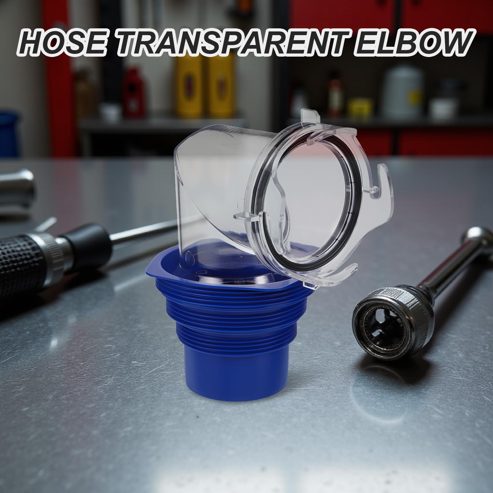 Raccord D'égout Coudé 90° en Plastique Transparent pour Camping-joint Étanche et Adaptateur Pivotant à 360° Drainage Lors de Longs Voyages