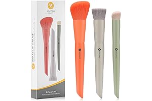 KINGMAS 3Pcs Makeup Brush Set for Flawless Face Makeup