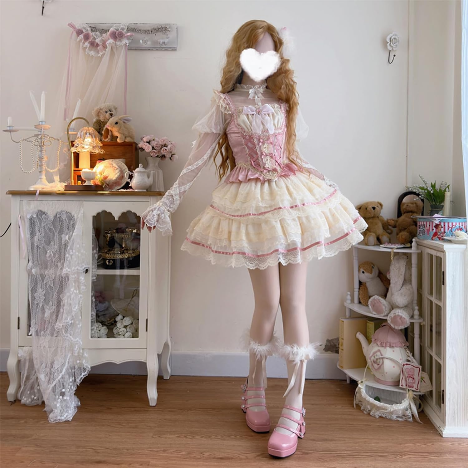 フルセット】【4点】ELLE PETITE女の子スーツ＆ブラウス、リボン付き