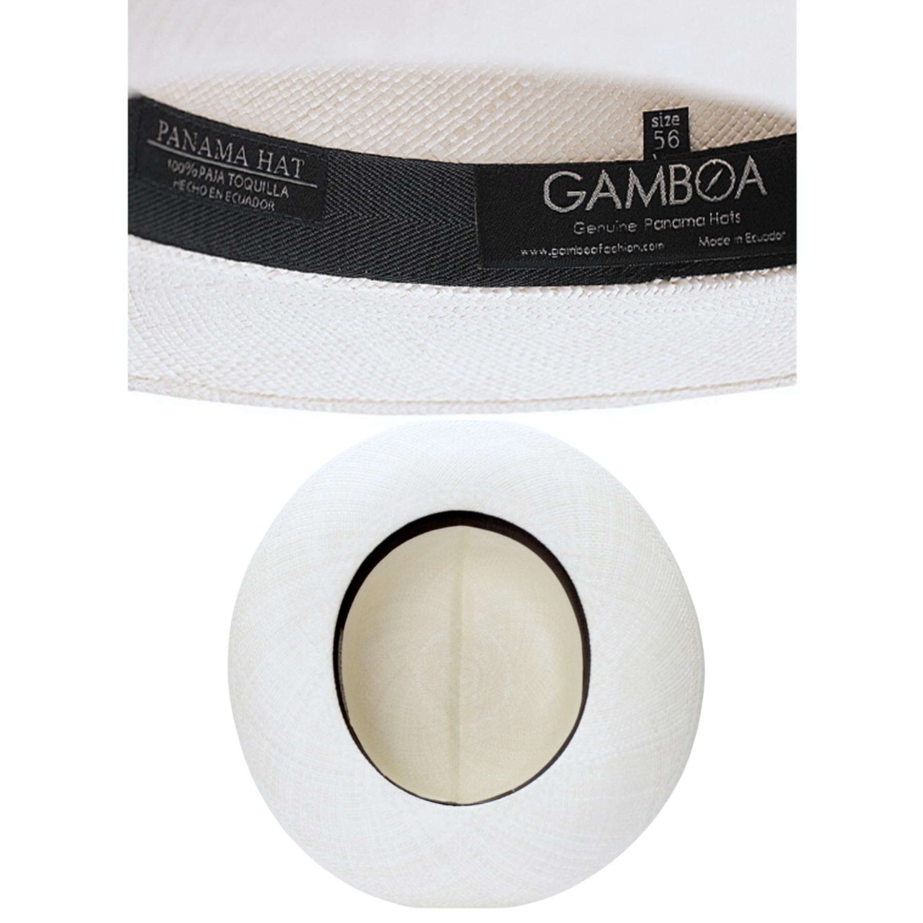 Gamboa Fedora Panama Hut Herren und Damen Sommer Strohhut Panamahut Sonnenhut UV-Schutz UPF50+