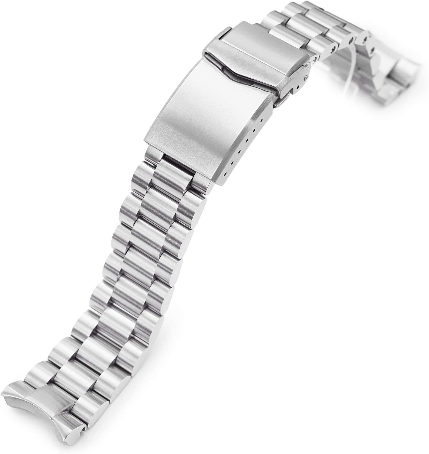 MiLTAT 20mm Endmill Watch Band compatible with Seiko Mini Turtles SRPC35 SBDY109 SBDY085 V-Clasp Brushed
