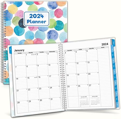 CRANBURY Agenda 2024-2025 (8.5 x 11 pulgadas, floral), julio 2024-junio 2025 planificador diario semanal grande, calendario 2024-25, agenda de 8 x