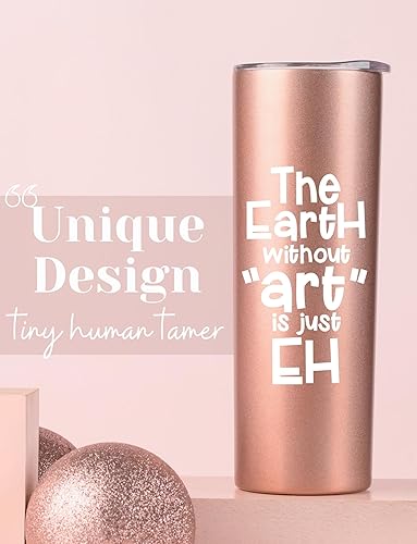 Miniatura 2 de Onebttl Regalos para artistas, regalos para artistas, mujeres, profesoras de arte en el Día Mundial del Arte, cumpleaños y Navidad, vaso delgado con