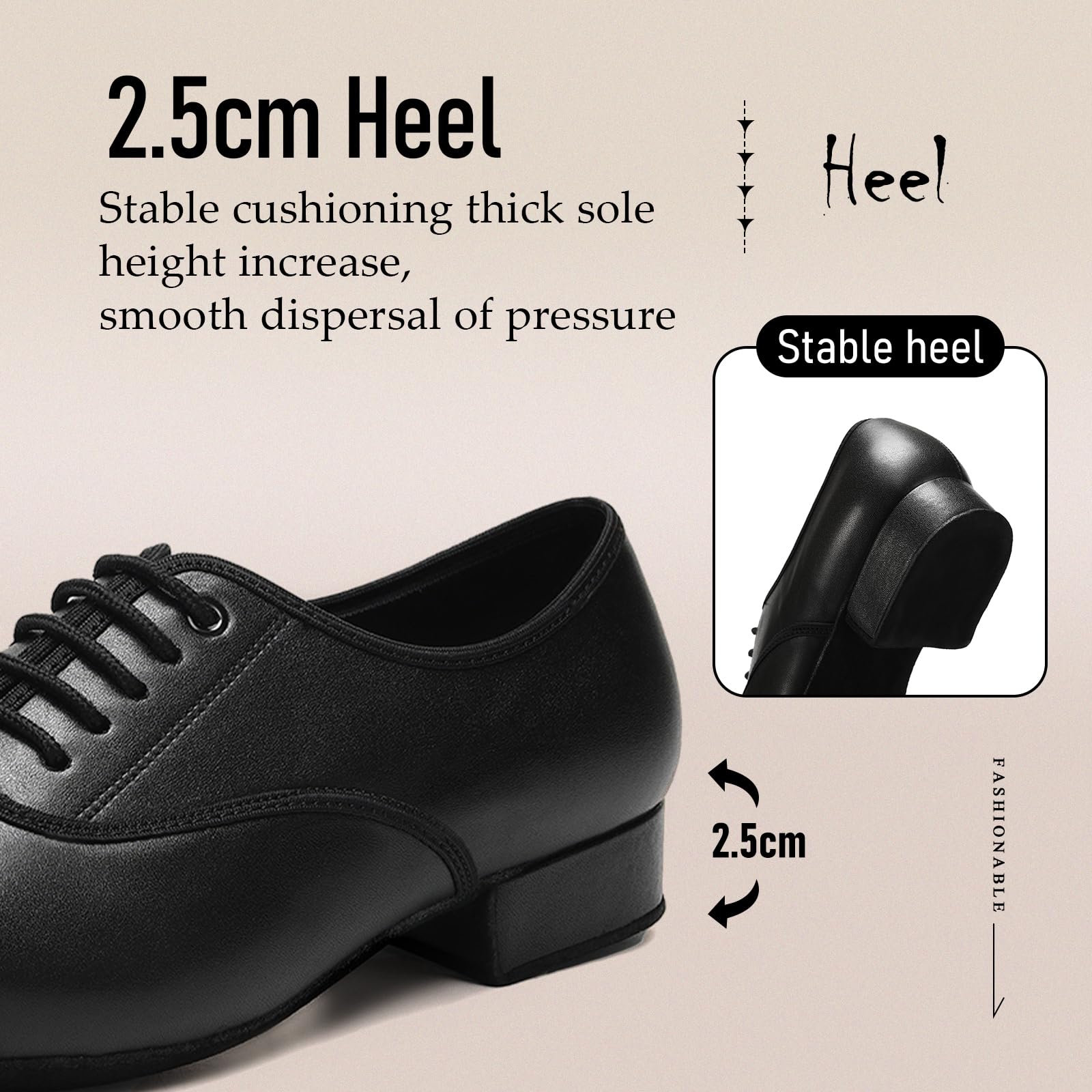 Zapatos de Baile Latino Hombre con Cordones Moderno de tacón bajo Tango práctic de salón,Modelo-PUNMD