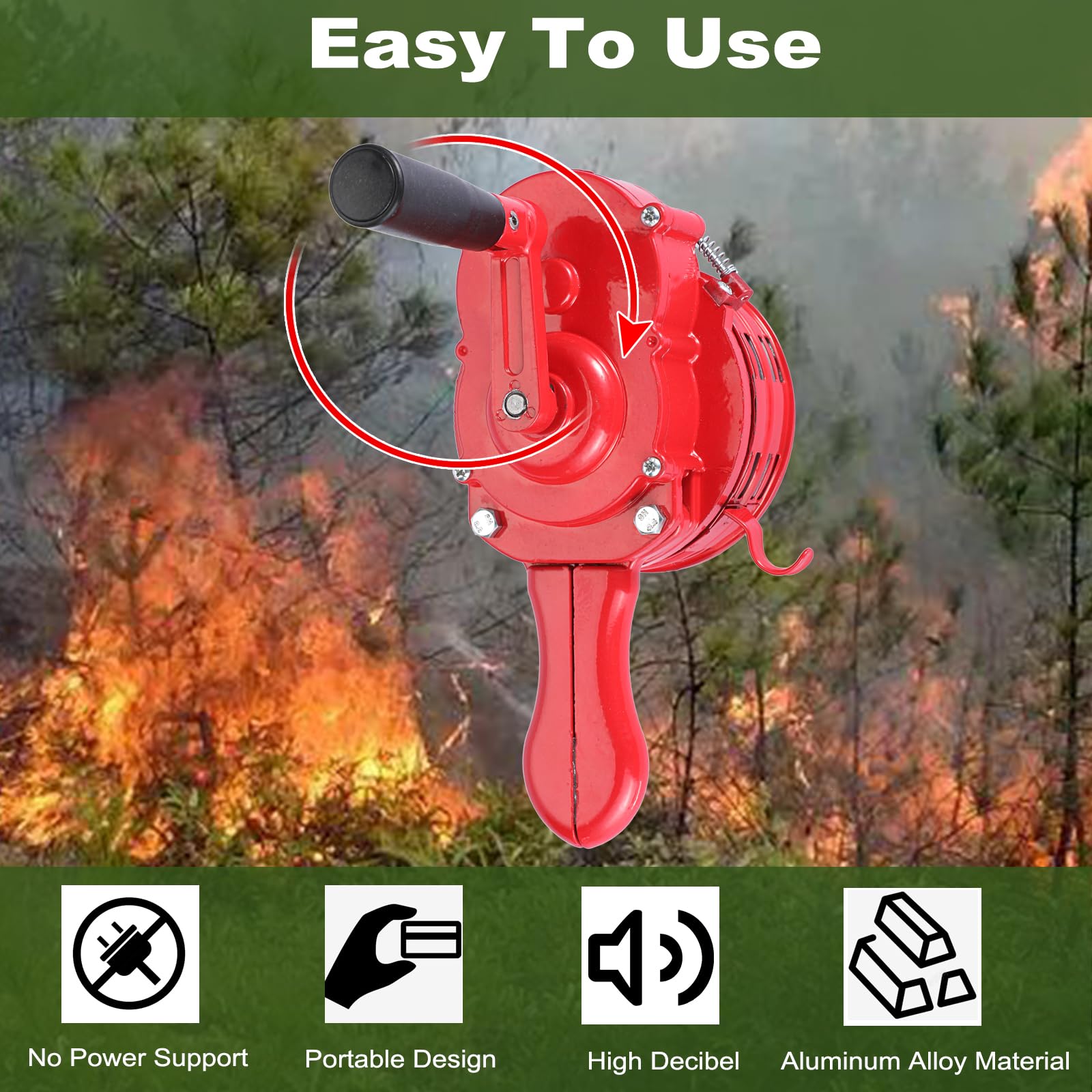 Amazon.com: Sumnacon Hand Crank Siren Manual Operated Air Raid