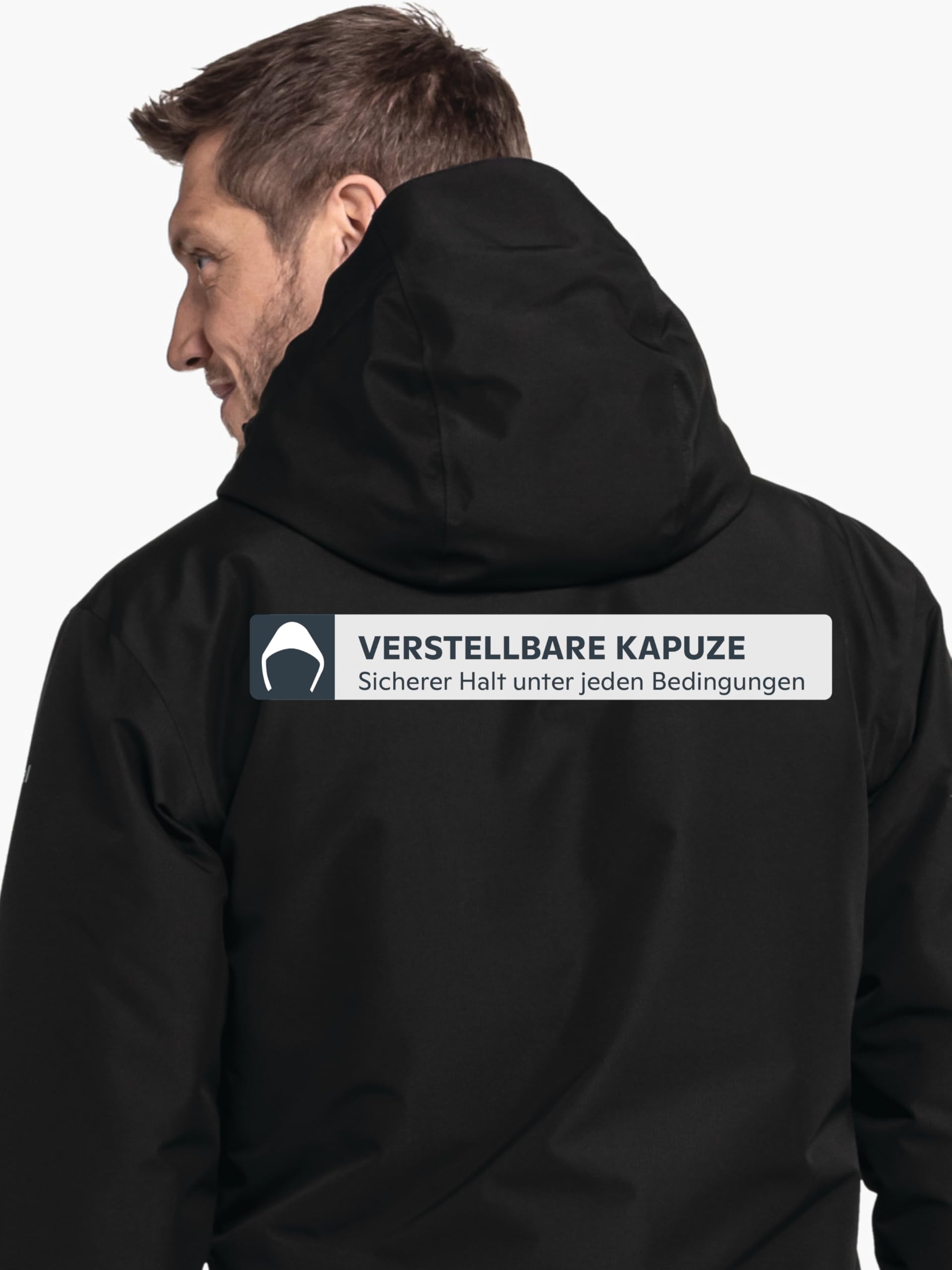 Schöffel Herren Ins Jacket Style Wildkar MNS, wetterfeste Outdoorjacke mit 2-Wege-Stretch, atmungsaktiver, wasserdichter Anorak mit verstellbarer Kapuze