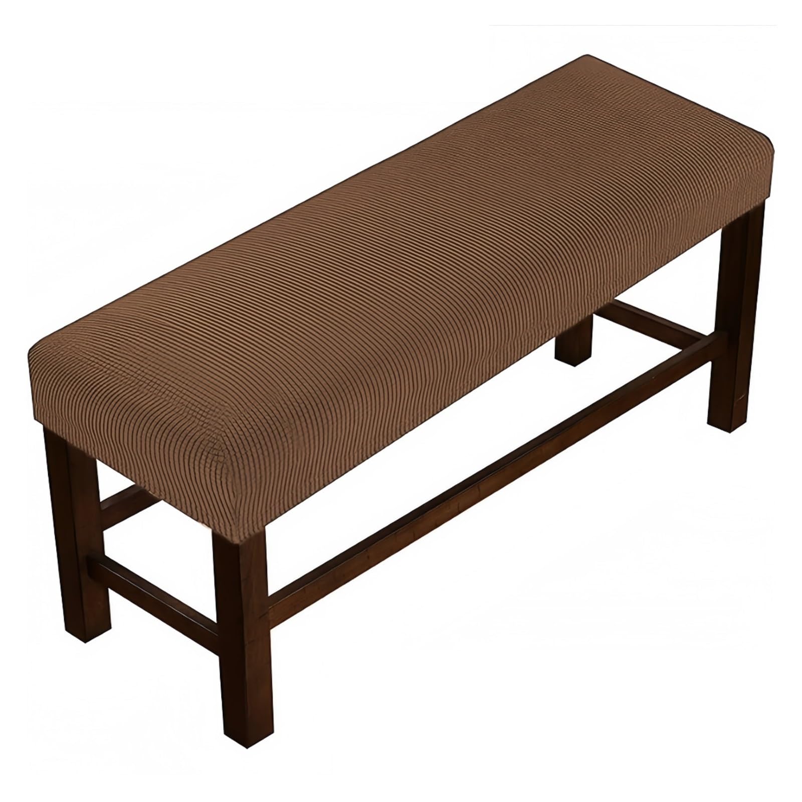 Zgcrumphant Chocolate Bench Slipcover 1Pc Elastic Long Stool Cover