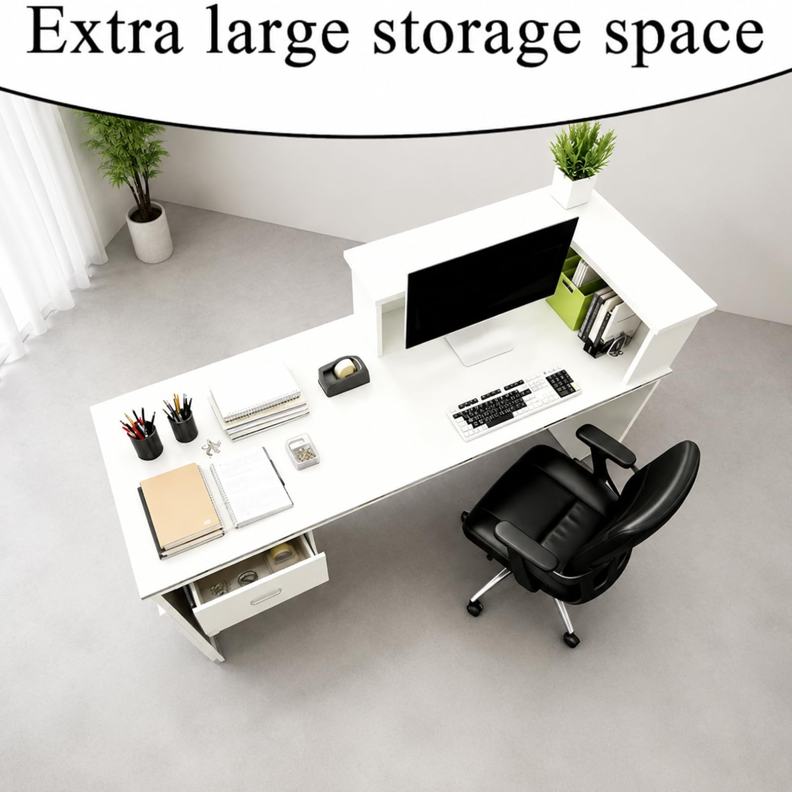 Comptoir De Reception Bureau D'accueil Pour Bureaux Magasin M - Right,160cm