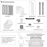Vista 5 de Barandilla de cama de 3 piezas de tamaño individual para niños pequeños, protector de riel ajustable para cama de bebé, riel de seguridad para cama