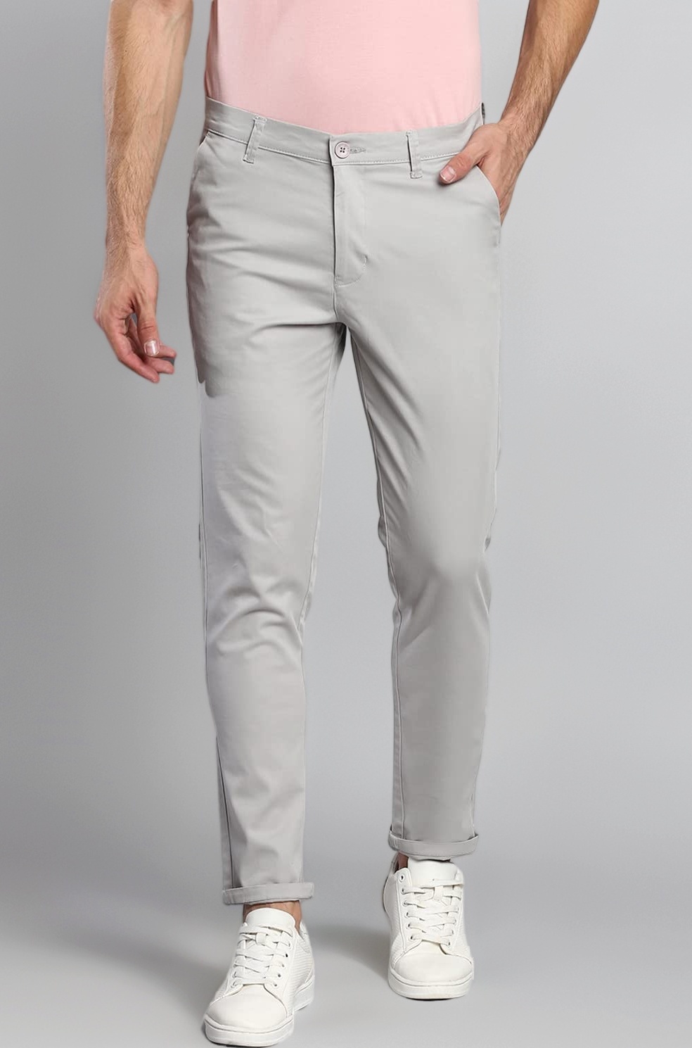 Dennis Lingo Men's Regular Fit Mid Rise Pants