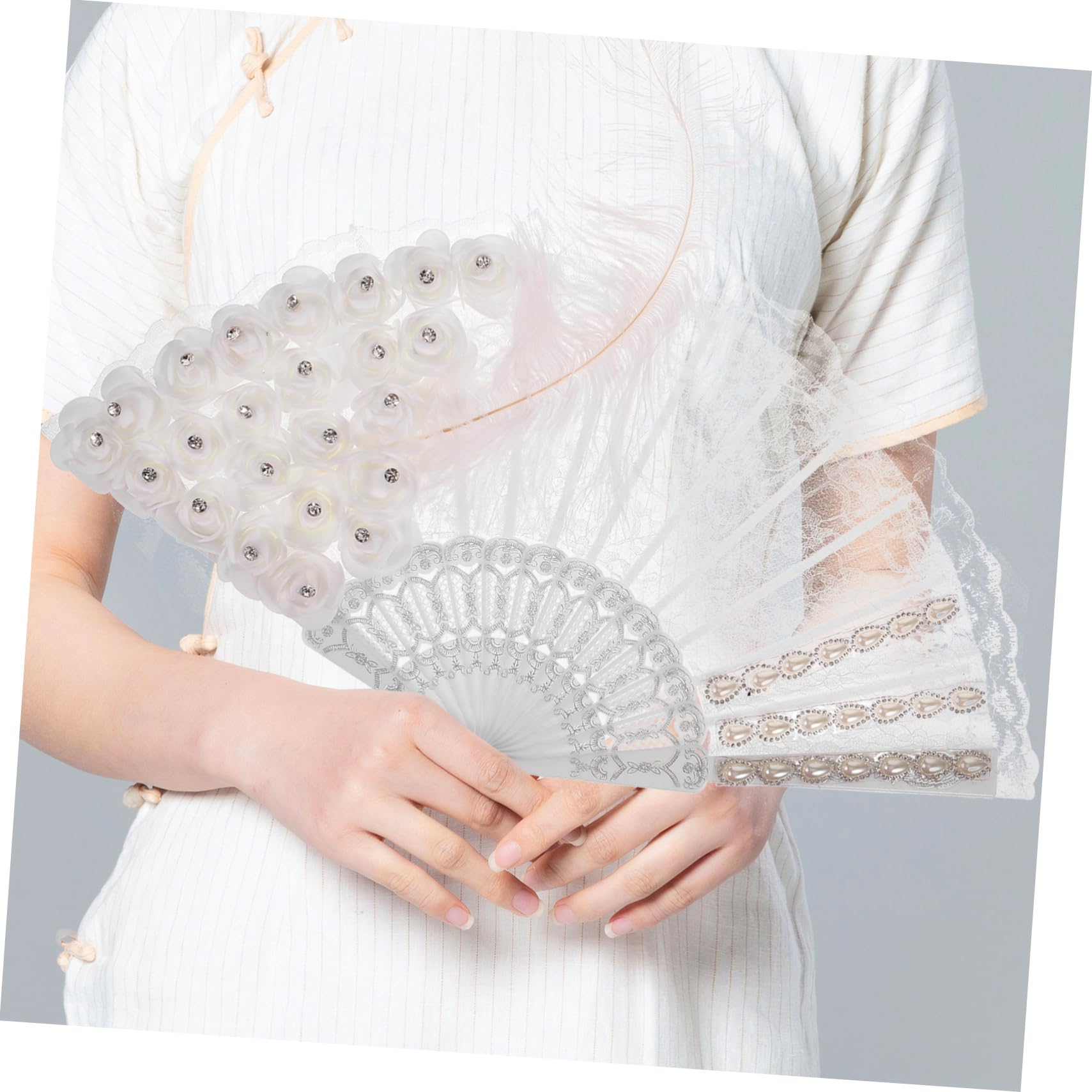 3stücke Braut-Fan Hochzeits-Fan Für Mit -Design Für Hochzeiten Geburtstagsfeiern Und Besondere Anlässe Tragbar Und Praktisch Als
