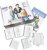 Vista 1 de PME Molde de personas para decoración de pasteles, juego de 4, estándar, color blanco