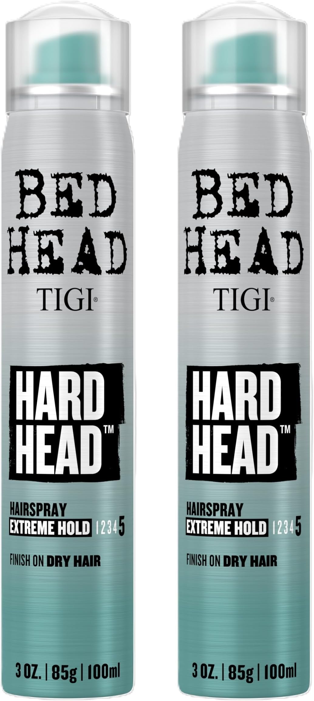 Bead Head by TIGI Hard Head Hairspray for Extra Strong Hold - For All Hair Types - With Instant Dry & Natural Shine - Use on Dry Hair - Premium Hair Care Products for Women & Men-3 oz (2 Pack)