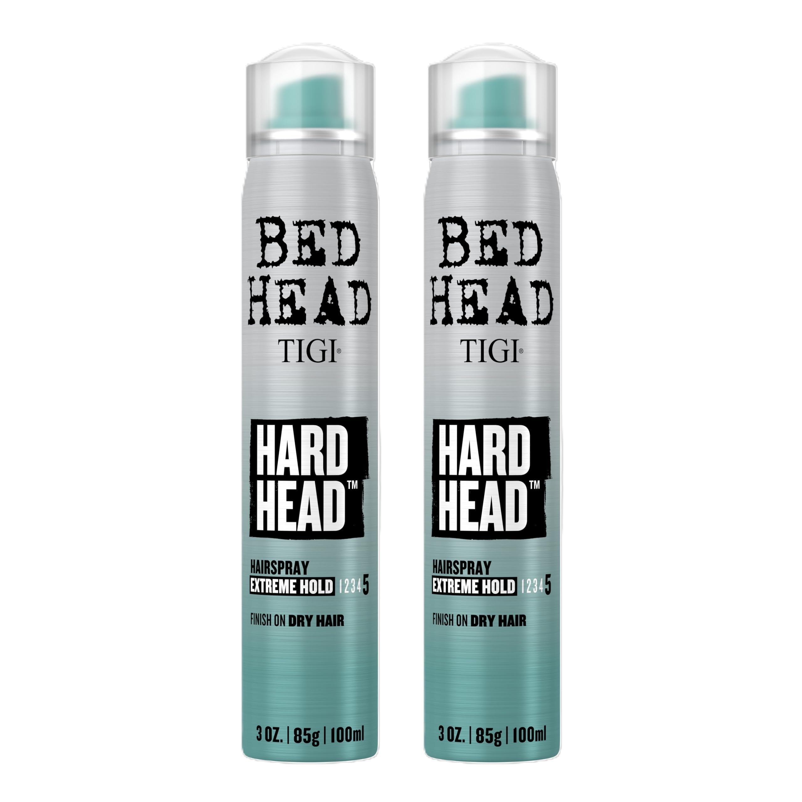 Bead Head by TIGI Hard Head Hairspray for Extra Strong Hold - For All Hair Types - With Instant Dry & Natural Shine - Use on Dry Hair - Premium Hair Care Products for Women & Men-3 oz (2 Pack)