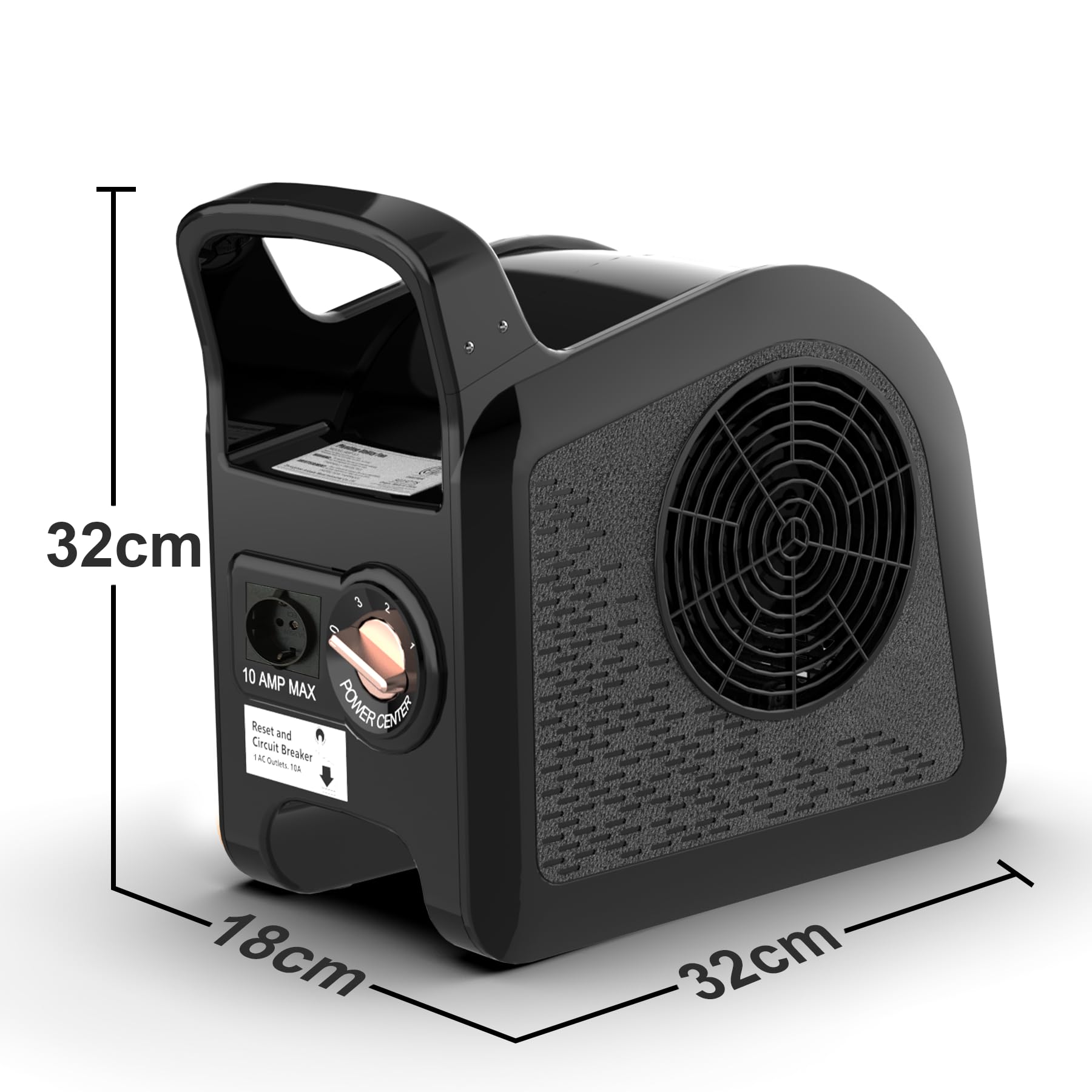 High Velocity Blower Fan - Floor Drying Fan for Cooling and Ventilating, 325 CFM Air Mover Floor Dryer Fan, Fans for Garage, Shop, 3 Geschwindigkeiten Portable Utility Fan 1 AC Outlets Black