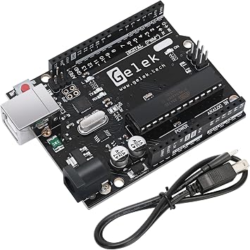 GELEK Microcontroller Board - Arduino UNO R3 Compatible Development Board ATmega328P + ATmega16U2 Type-C Cable