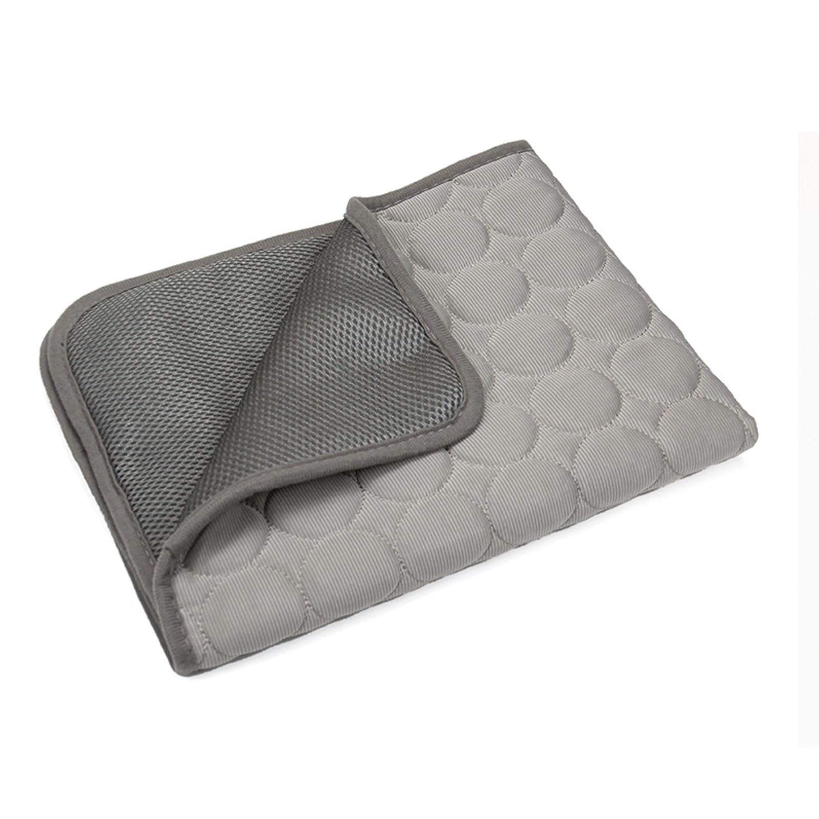 KKTX Dog Cooling Mat,Self Cooling Pad for Cats, Non-slip Cooling Mat for Dogs Fabric, Durable Cool Mat for Dogs Pet, Self Dog Cats Ice Bed Mattress Pad in Hot Summer,62CM x52CM, gray