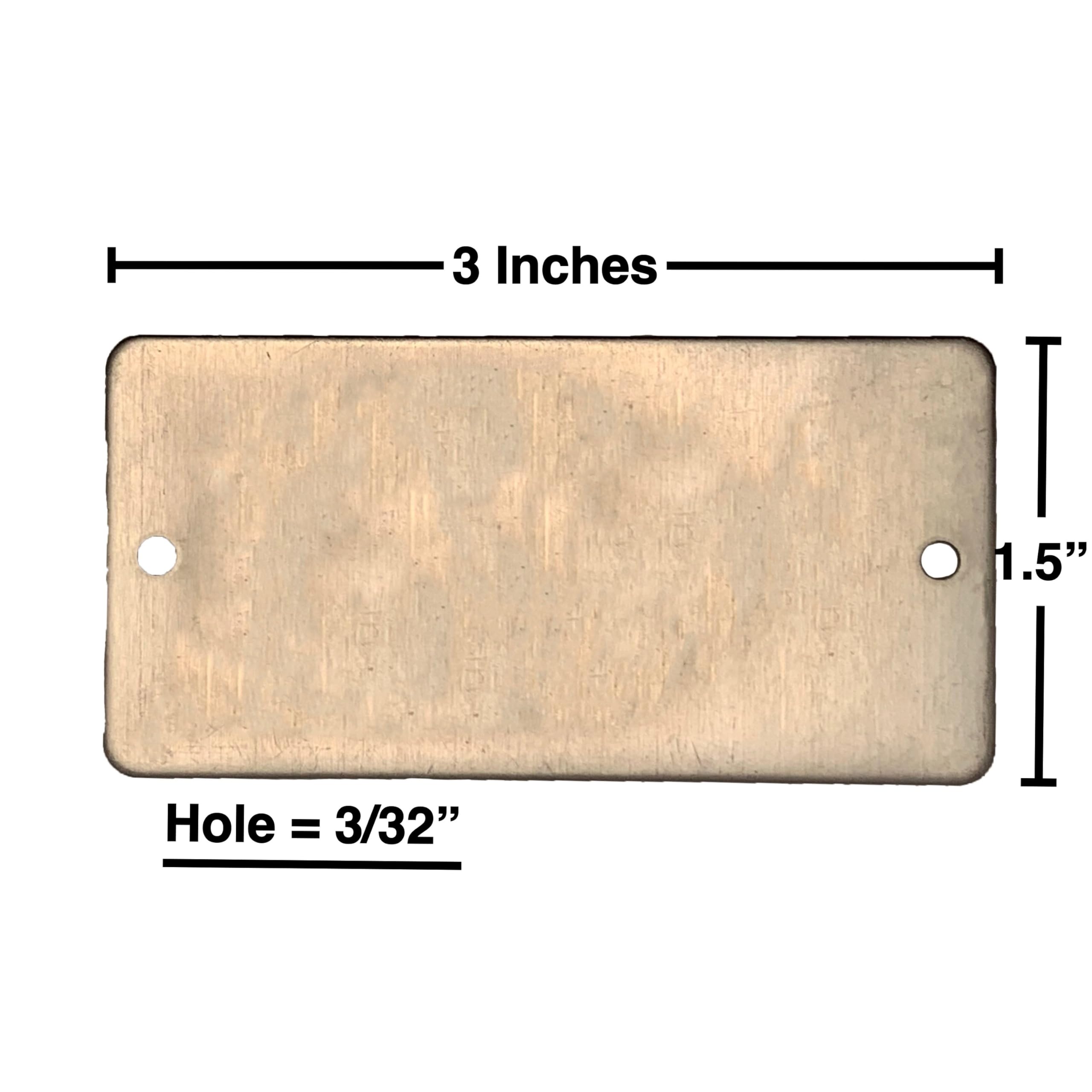 Custom Engraved Metal Tag | Personalized ID Tag for Equipment | Metal Asset Tags | Custom Engraved Plate (Large 3