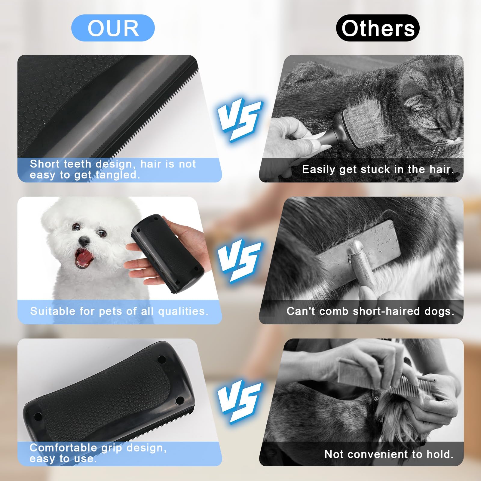 Fellwunder Bürste Hund, Pfotenstern Bürste Hundebürste für Hunde Groomify Mr Waggy Tails Deshedding Brush Grooming Tool Hunde Groomy für Tierhaarpflege Haar